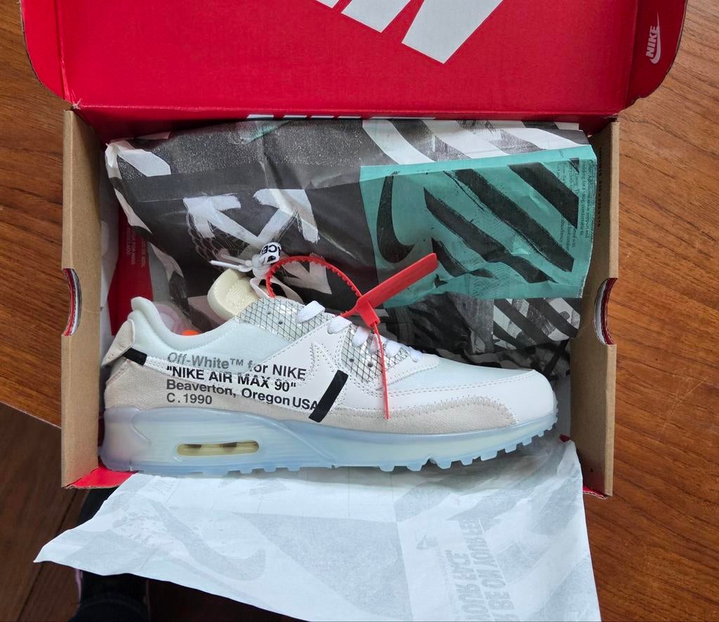 Off-White Nike Air Max 90 sneakers Maat 46, Ophalen, Nike air max, Wit, Nieuw