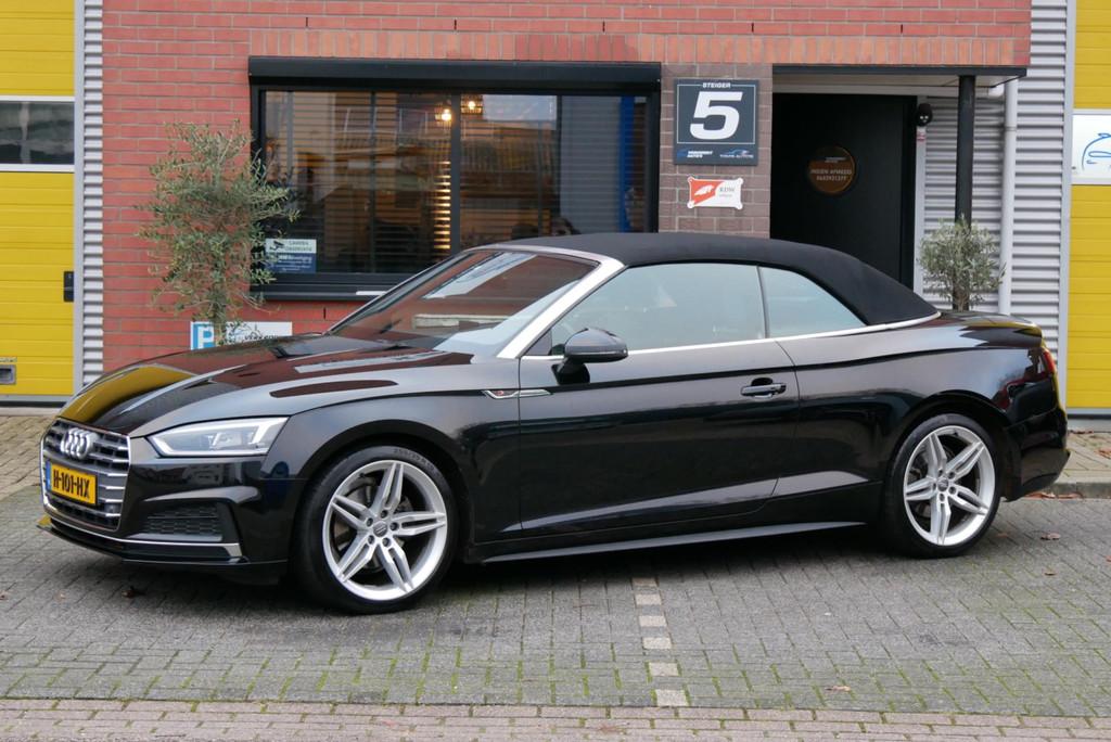 Audi A5 Cabriolet 2.0 TFSI S-line Pro Line Plus.facelift. na, Auto's, Gebruikt, 4 stoelen, Bluetooth, Zwart