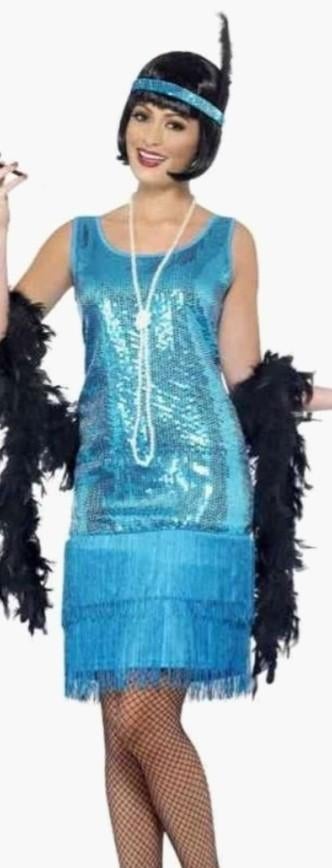 Jurk jaren 20 dames, Blauw, Nieuw, Ophalen of Verzenden, Maat 36 (S)