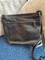 Leren Sacco handtas, zwart., Sieraden, Tassen en Uiterlijk, Tassen | Damestassen, Ophalen of Verzenden, Zo goed als nieuw, Zwart