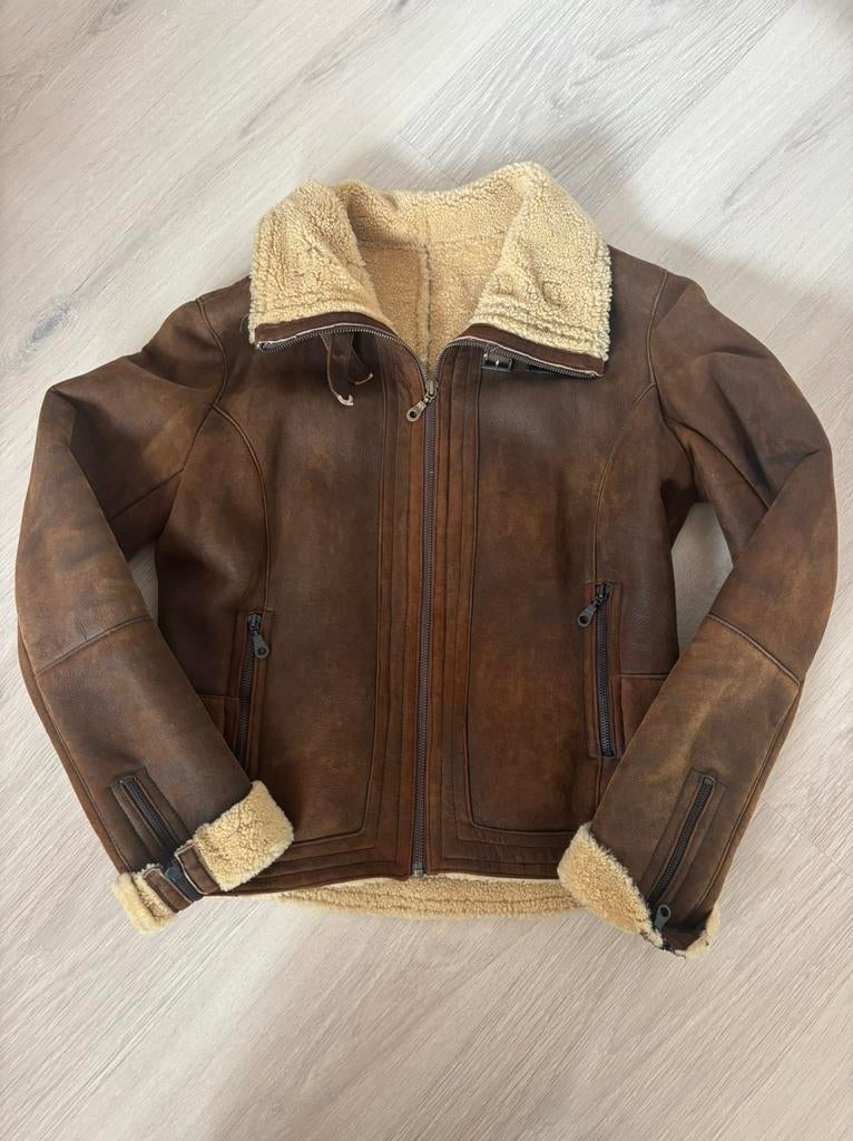 Skin Valley Paris lammycoat / jacket / jasje / jas gevoerd, Ophalen of Verzenden, Zo goed als nieuw, Maat 38/40 (M), Bruin