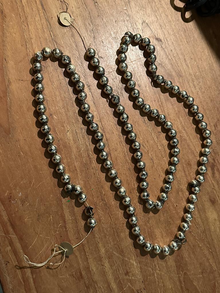 Gablonzer zilverglas ketting voor de vintage kerstbeleving, Ophalen, Gebruikt