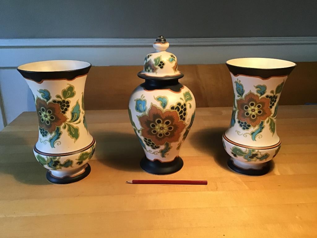 Vazen Modica plateel Gouda, Antiek en Kunst, Ophalen of Verzenden