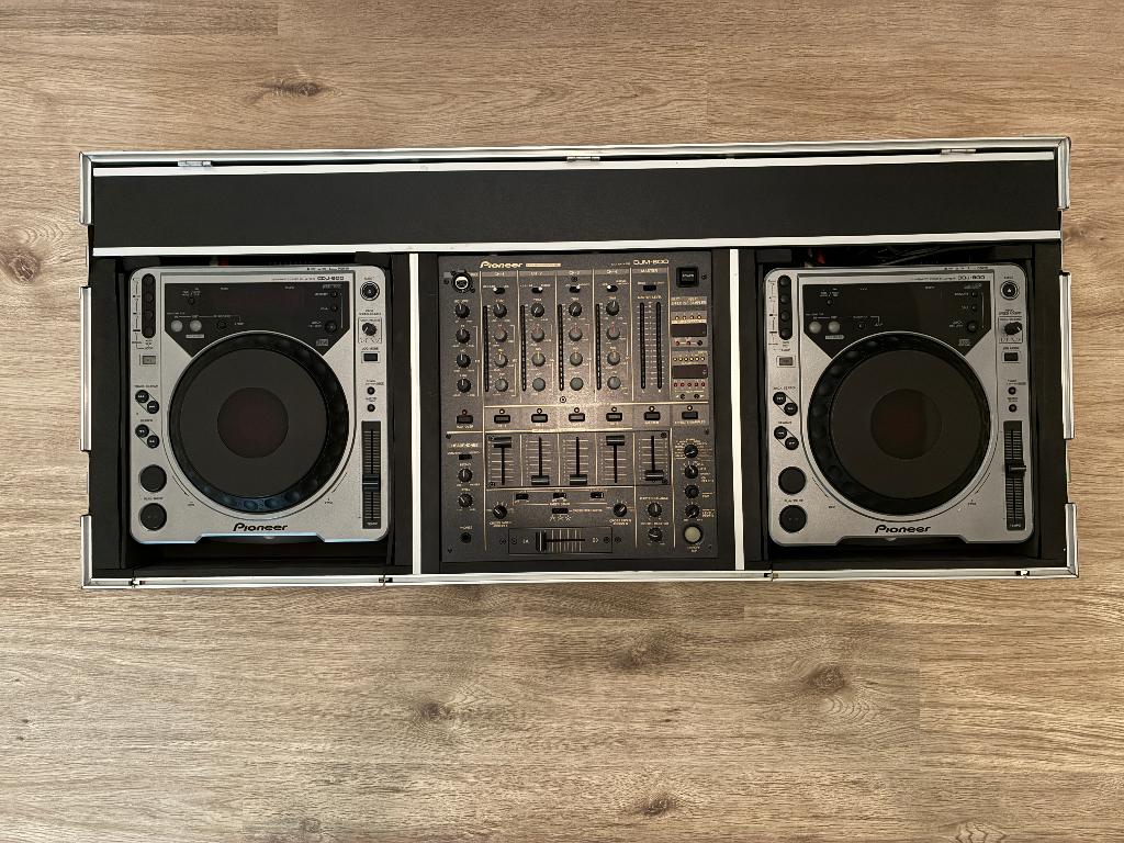 Pioneer DJM600 + 2x CDJ800 + Prodjuser CDJ-12 Flightcase, Ophalen, Gebruikt, Dj-set, Pioneer