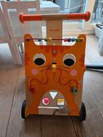 Janod Loopwagen Kat - Leerzaam en Leuk!, Ophalen of Verzenden, Zo goed als nieuw, Duwvoertuig