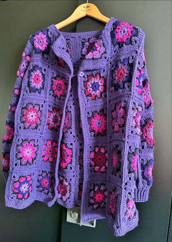 Handgemaakt vest van merinowol, Kleding | Dames, Ophalen of Verzenden, Nieuw, Maat 42/44 (L), Paars