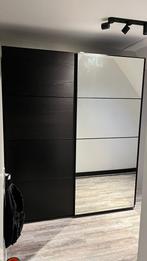 Moderne (ikea) kledingkast met schuifdeuren en spiegel, 200 cm of meer, 150 tot 200 cm, Ophalen of Verzenden, Zo goed als nieuw