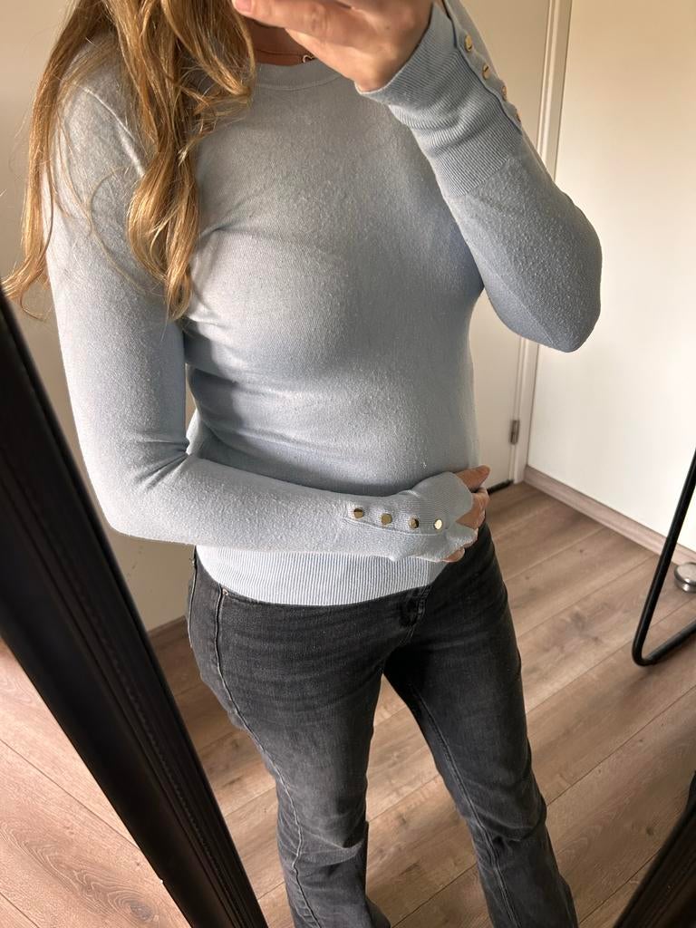 Lichtblauwe Zara dunne trui, Verzenden, Zo goed als nieuw, Maat 36 (S), Blauw