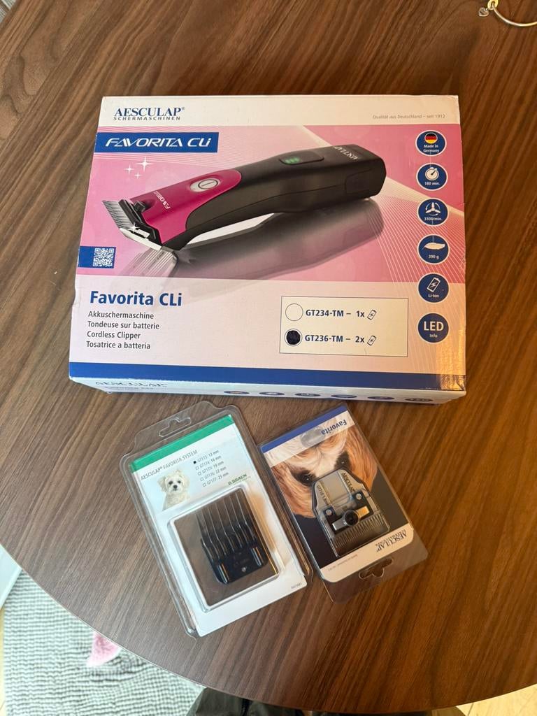 Aesculap favorita CLI 2 accus, Dieren en Toebehoren, Ophalen of Verzenden, Nieuw