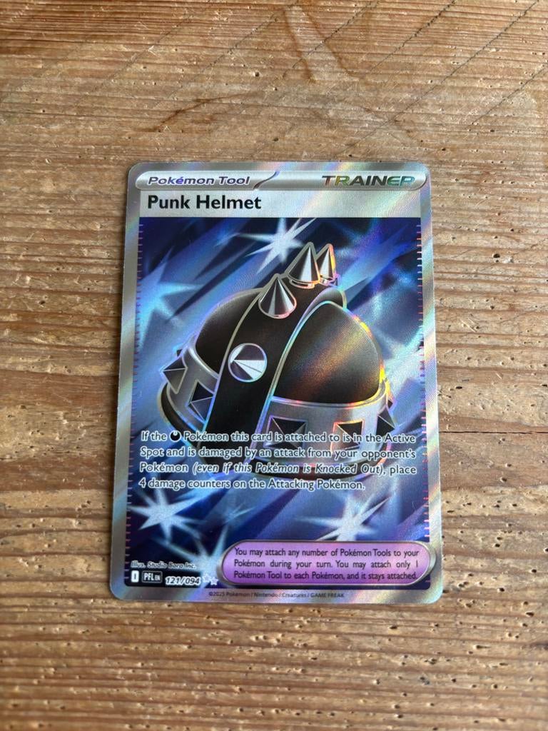 Pokémon TCG: Punk Helmet Trainer Kaart (Foil), Ophalen of Verzenden, Zo goed als nieuw, Losse kaart, Foil