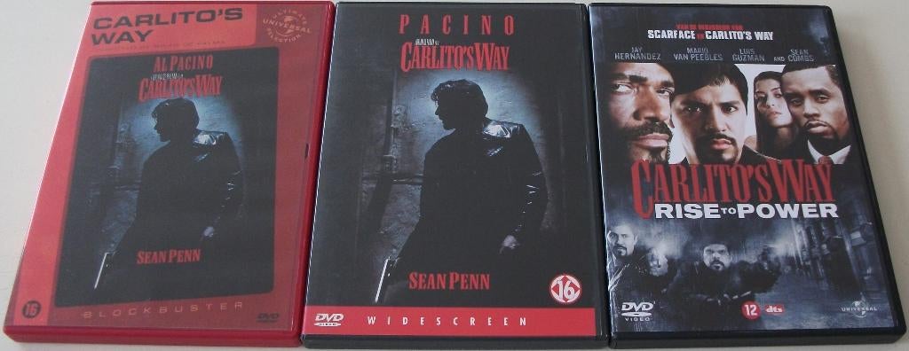 Film-Serie *** CARLITO'S WAY *** Deel 1 + 2, Vanaf 12 jaar, Ophalen of Verzenden, Zo goed als nieuw