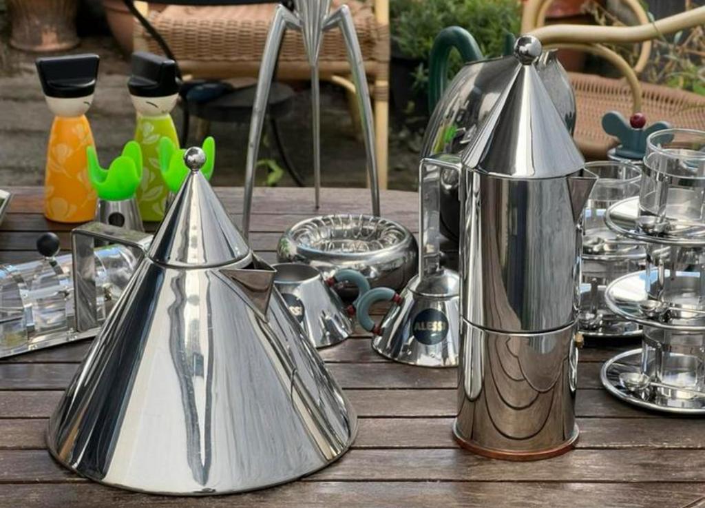 Alessi Percolator La Conica 6 kops door Aldo Rossi, izgs, Ophalen, Zo goed als nieuw, Espresso apparaat
