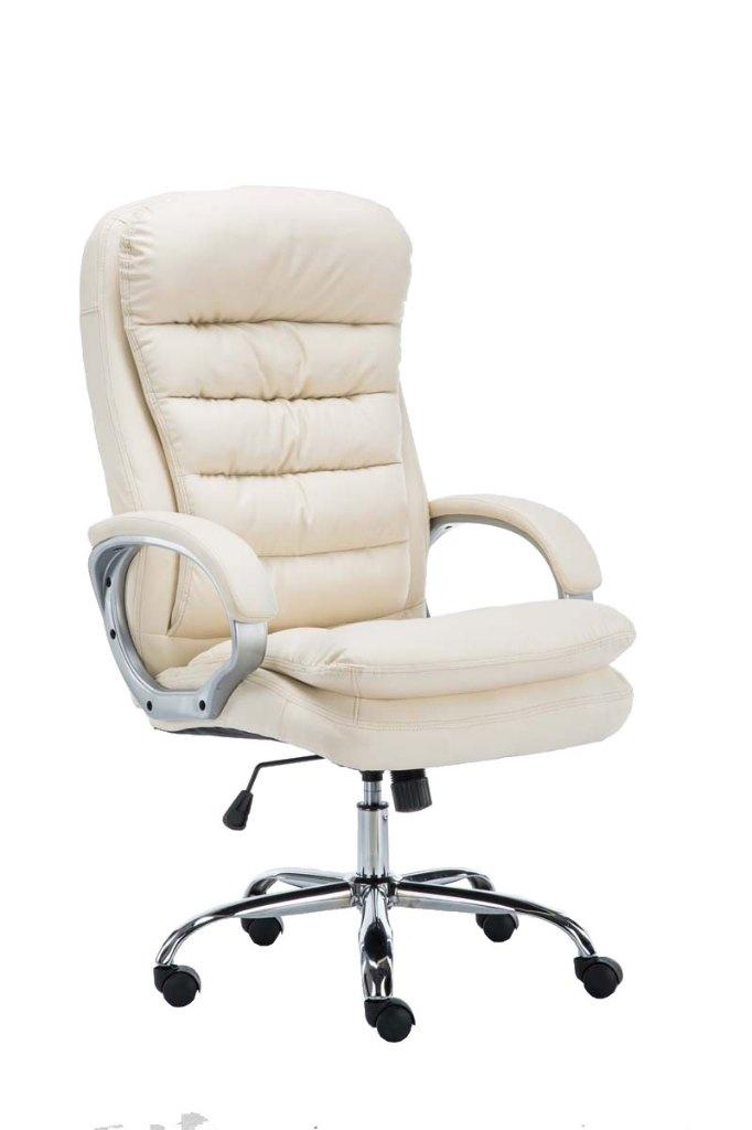 Stijlvolle XXL Bureaustoel Draagvermogen 235kg Creme, Ophalen of Verzenden, Nieuw, Overige kleuren