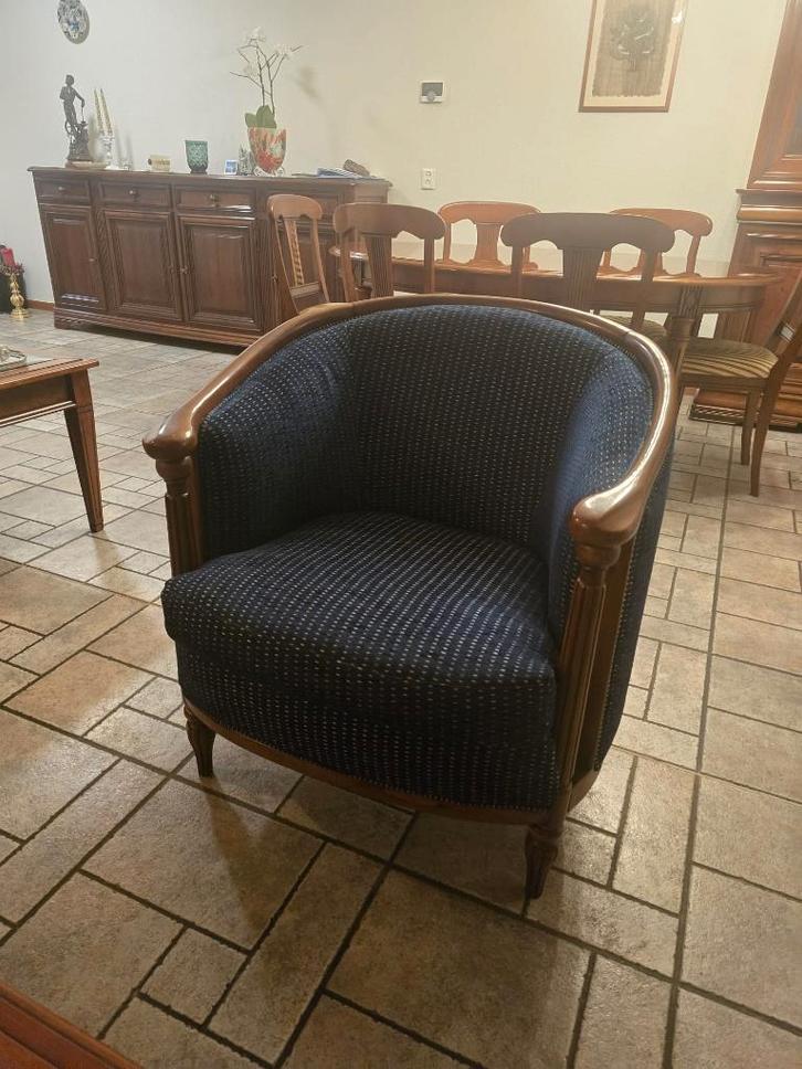Stijlvolle fauteuil, Huis en Inrichting, Fauteuils, Zo goed als nieuw, Hout, Stof, 50 tot 75 cm, 75 tot 100 cm, Ophalen