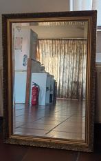 Spiegel met Goudkleurige Houten lijst, Ophalen of Verzenden, Zo goed als nieuw, Minder dan 100 cm, Rechthoekig
