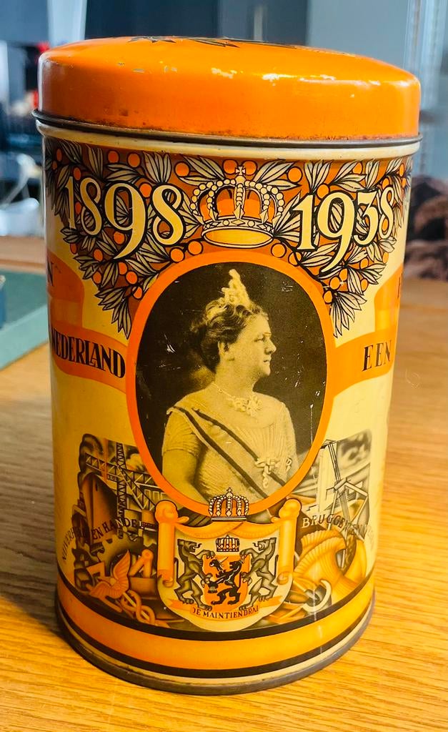Blik 40 jaar Jubileum Wilhelmina, Verzamelen, Ophalen of Verzenden, Zo goed als nieuw, Overige