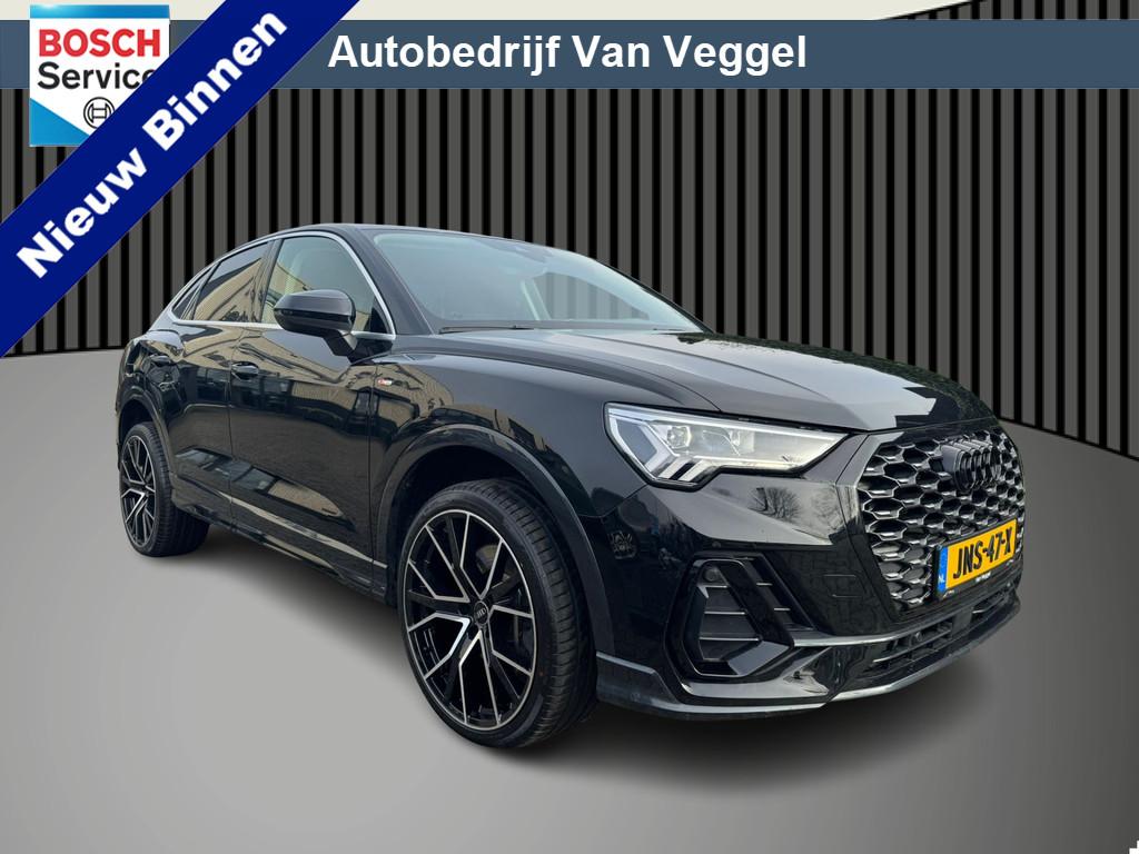 Audi Q3 Sportback 45 TFSI e 245 PK S Edition virual cockpit,, Auto's, Stof, Gebruikt, Zwart, Zwart