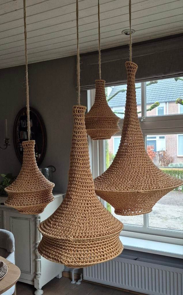 Gehaakte Marokkaanse kroonluchters/lampen, Ophalen, Nieuw, Boho Ibiza