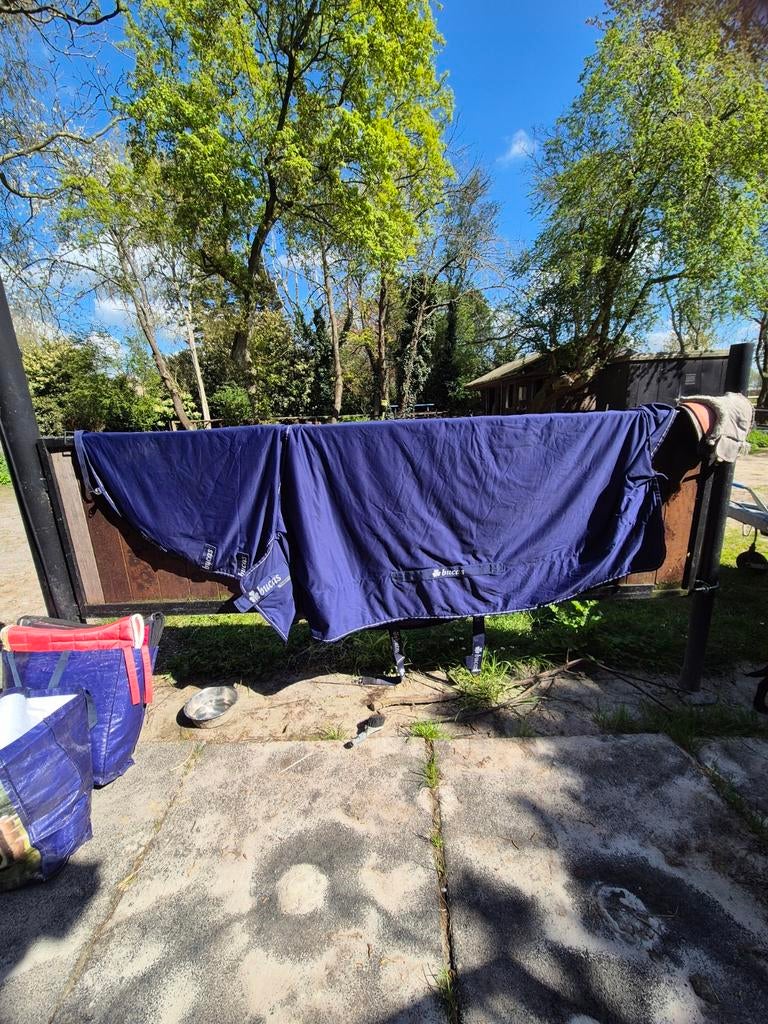 Bucas shamrock power full neck zweetdeken, Dieren en Toebehoren, Kruissingels, Extra Full (XL), Zo goed als nieuw, Blauw