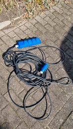 Stroomkabel met stekkerdoos voor caravan of tent, Caravans en Kamperen, Ophalen of Verzenden, Gebruikt