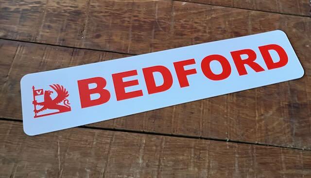 Bedford kentekenplaat  reclamebord kunststof 52x11 cm., Ophalen of Verzenden, Zo goed als nieuw, Auto's