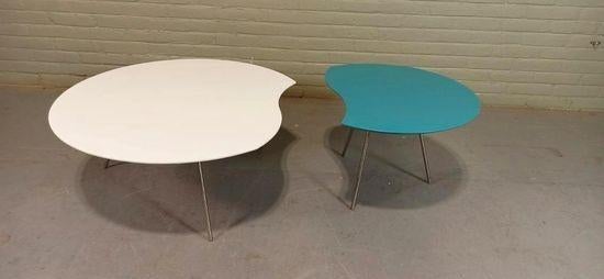 Set van 2 modulaire salontafels, kidney shape, Ophalen, Tweedehands, Tweedehands, Tweedehands