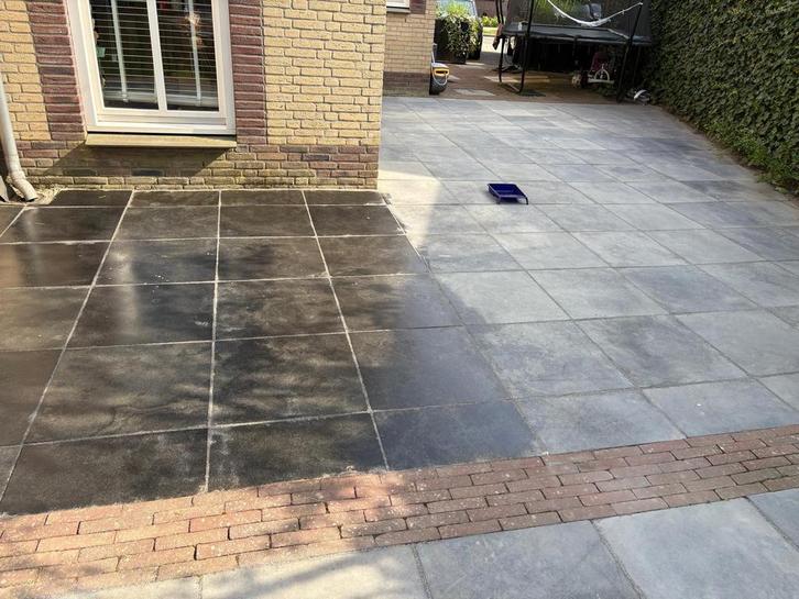 Chinese Hardsteen Tuintegels 60x60x3 - 60 m2, Tuin en Terras, Tegels en Klinkers, Gebruikt, Terrastegels, Natuursteen, 10 m² of meer