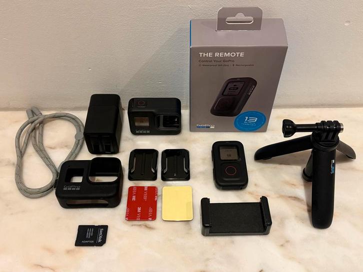 GoPro Hero 8 Black met veel accessoires en nieuwe Remote, Audio, Tv en Foto, Actiecamera's, Zo goed als nieuw, GoPro, Ophalen