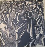 Hubert Bekman Edelman prachtige gravure - houtdruk unframed, Ophalen of Verzenden