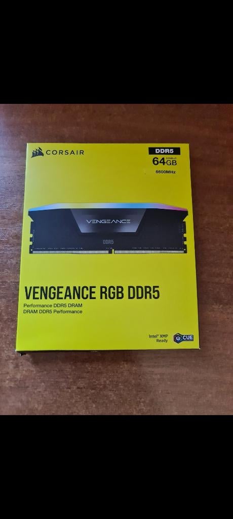Nieuwe Corsair vengeance RGB ddr 64GB 6600mhz (2x 32GB), Computers en Software, RAM geheugen, Ophalen, Nieuw, Desktop, DDR5