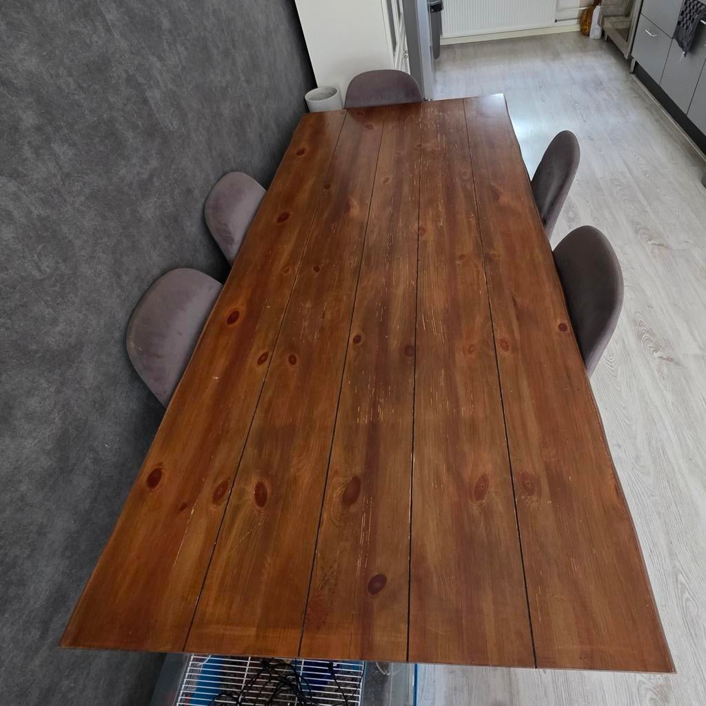 Mooi houte eettafel, Huis en Inrichting, Tafels | Eettafels, Ophalen of Verzenden, Rechthoekig, 150 tot 200 cm, 50 tot 100 cm