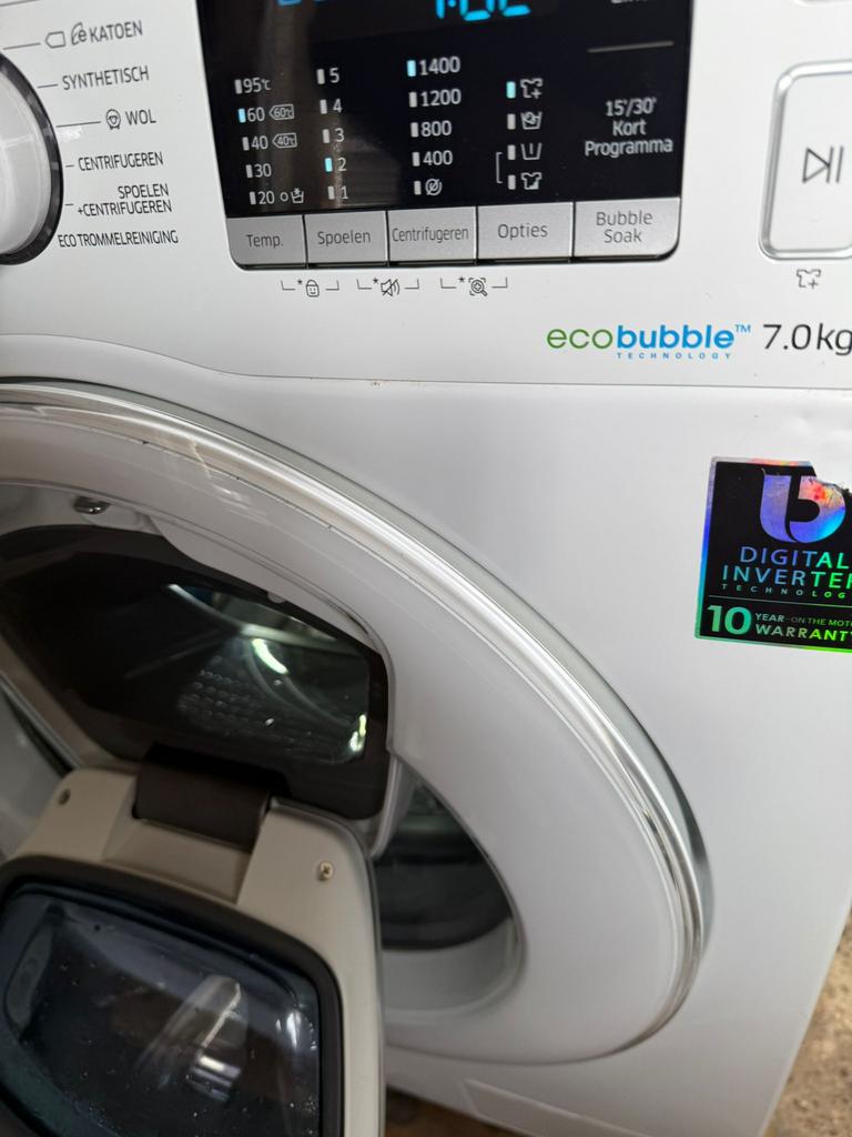 Samsung wasmachine, Witgoed en Apparatuur, Wasmachines, Zo goed als nieuw, 8 tot 10 kg, 85 tot 90 cm, 1200 tot 1600 toeren, Ophalen