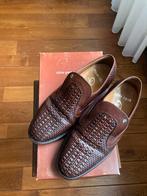 Van Greve heren loafers maat 41,5 (UK 7 1/2) leer vintage, Loafers, Bruin, Ophalen of Verzenden, Van Greve