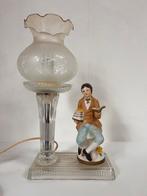 Vintage oude lamp leeslamp tafellamp met lezende man, Huis en Inrichting, Lampen | Tafellampen, Ophalen of Verzenden, Zo goed als nieuw
