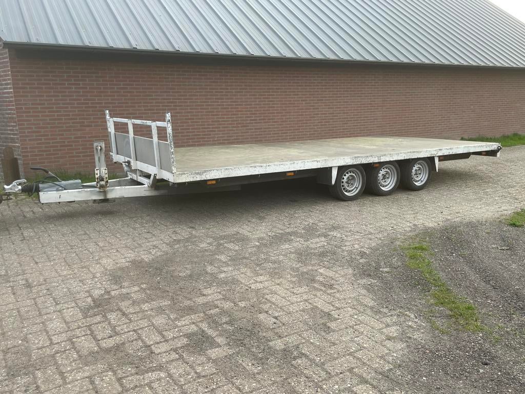 Kuiper 3-asser plateauwagen 560x250cm 3500KG MARGE, Auto diversen, Aanhangers en Bagagewagens, Ophalen, Gebruikt