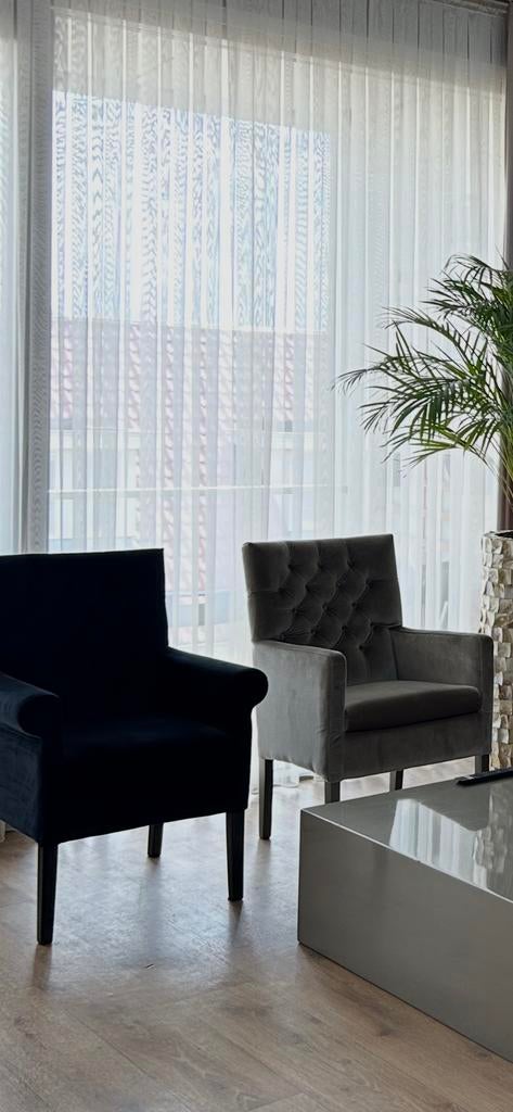 €50 per stuk Velvet fauteuils, Huis en Inrichting, Fauteuils, Ophalen, 75 tot 100 cm, Zo goed als nieuw, Overige materialen