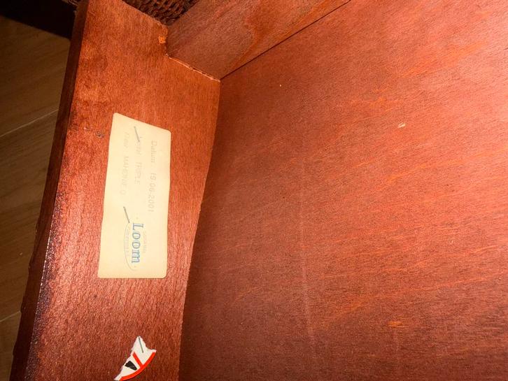 4 Loom Eetkamerstoelen - Nette Staat, Huis en Inrichting, Stoelen, Gebruikt, Vier, Hout, Bruin, Ophalen of Verzenden