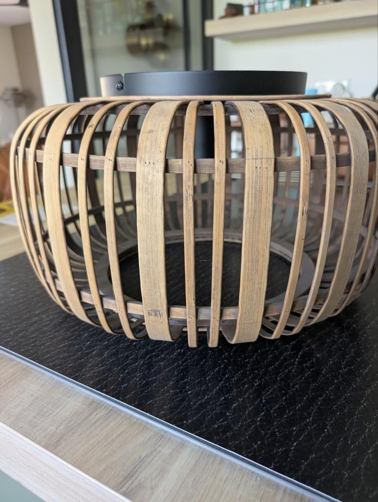 Brilliant plafondlamp Woodrow lichtbruin hout Ø50cm E27, Huis en Inrichting, Lampen | Plafondlampen, Ophalen, Zo goed als nieuw