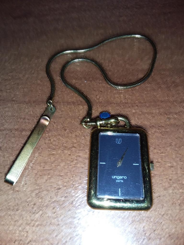 Vintage ungaro zakhorloge, Sieraden, Tassen en Uiterlijk, Horloges | Antiek, Ophalen of Verzenden, Staal, Overige merken, Verguld