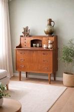 Secretaire, Ophalen, 100 tot 150 cm, Teakhout, 50 tot 100 cm