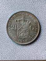 Nederland 2,5 gulden 1938, Postzegels en Munten, Munten | Nederland, Ophalen of Verzenden, Koningin Wilhelmina, 1 gulden