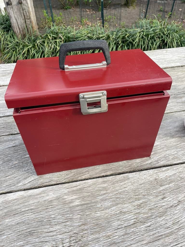 Metalen koffer voor hangmappen (incl), Ophalen of Verzenden, Zo goed als nieuw, Overige kleuren