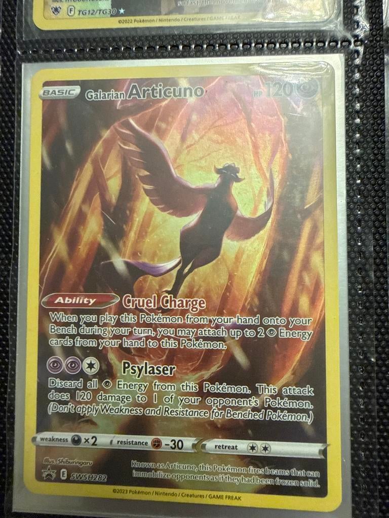 Pokémon kaart Galarian Articuno SWSH282, Ophalen of Verzenden, Zo goed als nieuw, Losse kaart
