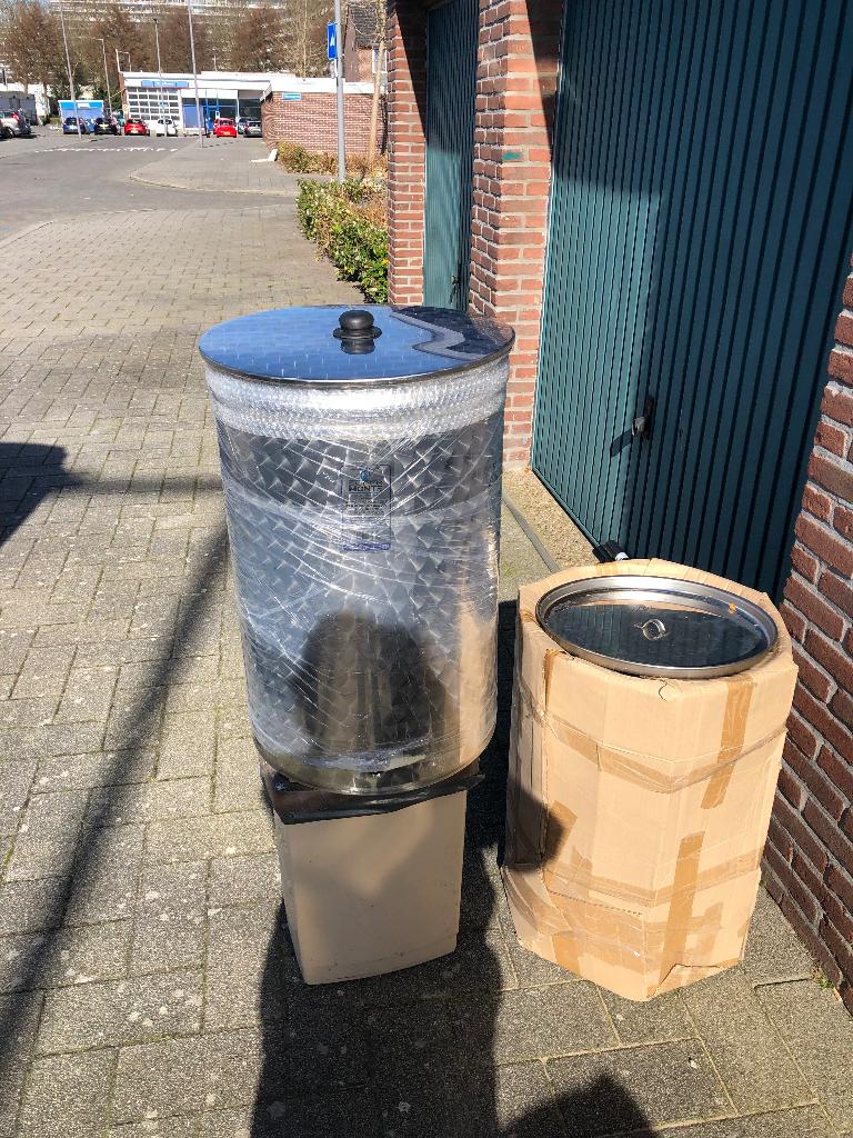 vat rvs, Ophalen, Met kraantje, Metaal, Nieuw