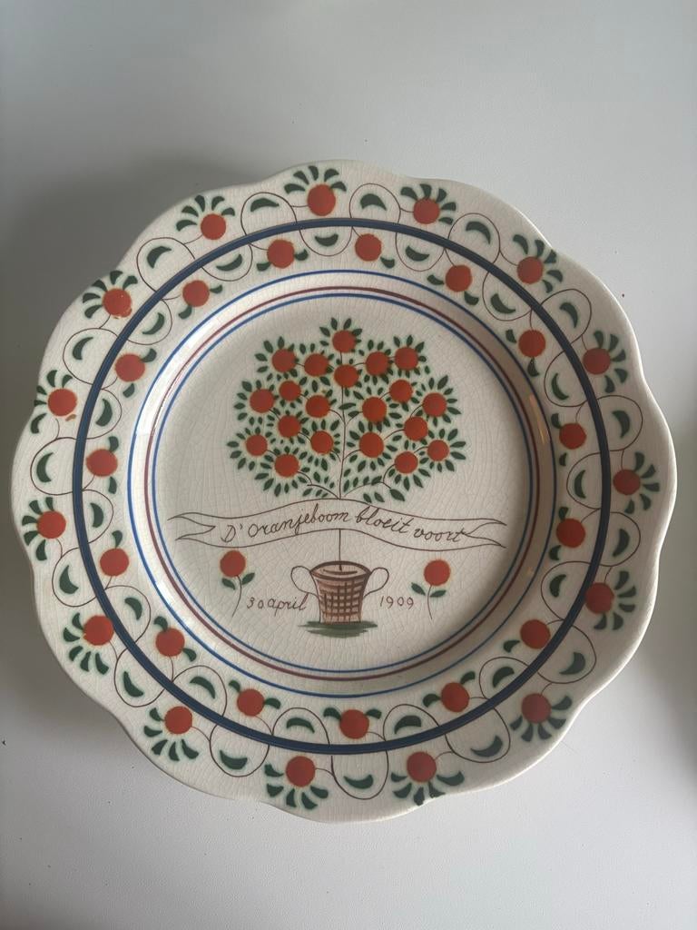 Herdenkingsbord Geboorte Prinses Juliana 1909, Ophalen of Verzenden