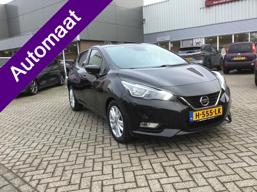 Nissan Micra 1.0 IG-T N-Connecta Automaat (bj 2020), 12 maanden, Euro 6, 1055 kg, Zwart