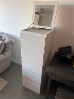 Ikea Malm ladekast wit met spiegel, Ophalen, Minder dan 50 cm, Gebruikt, Overige materialen