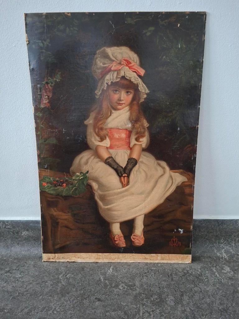 vintage poster op board schilderij Cherry Ripe, Verzamelen, Posters, Ophalen of Verzenden, A1 t/m A3, Overige onderwerpen, Rechthoekig Staand