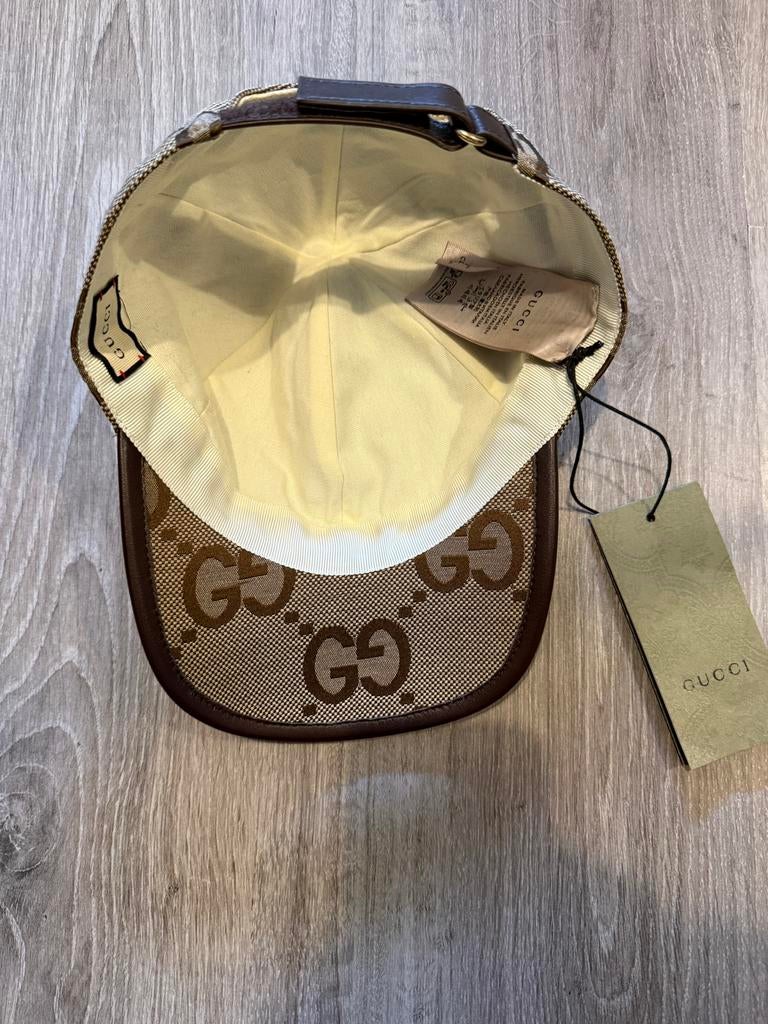 Gucci Jumbo GG Canvas Baseballpet, Ophalen of Verzenden, Zo goed als nieuw, One size fits all, Pet