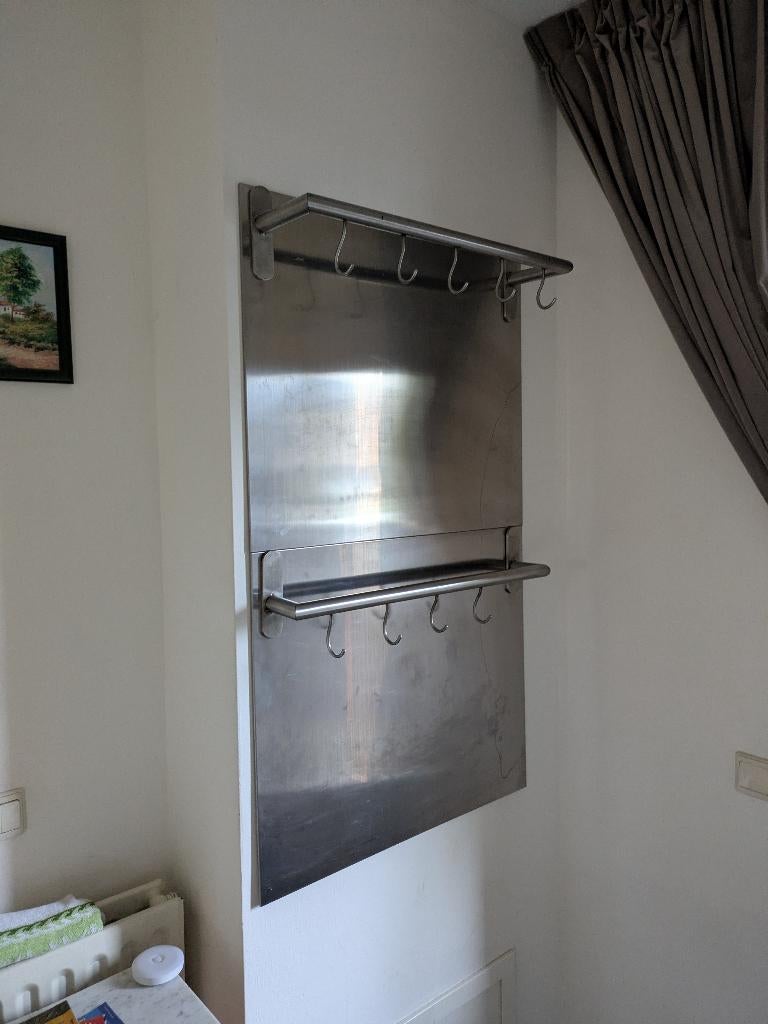 kapstok wand rvs, Gebruikt, Minder dan 100 cm, Metaal, Ophalen